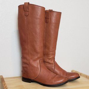 MADEWELL Archive Tall Riding Boots Cognac Leather